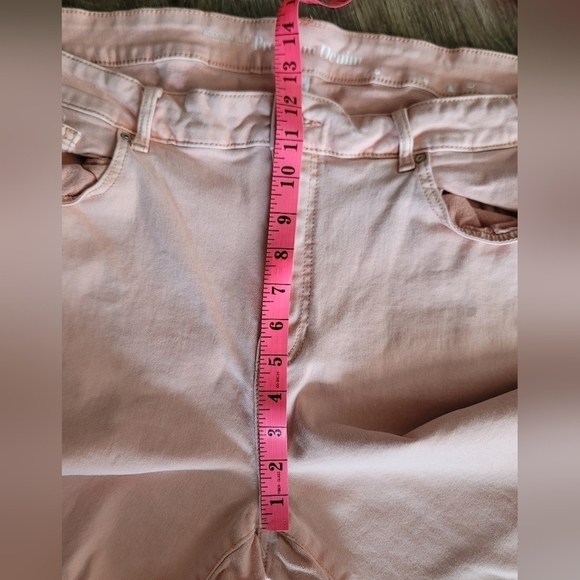 Addition Elle Plus Pants Coral Salmon Denim Size 22 #788 - Picture 13 of 15